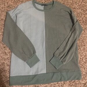 Two-Tone Green shirt